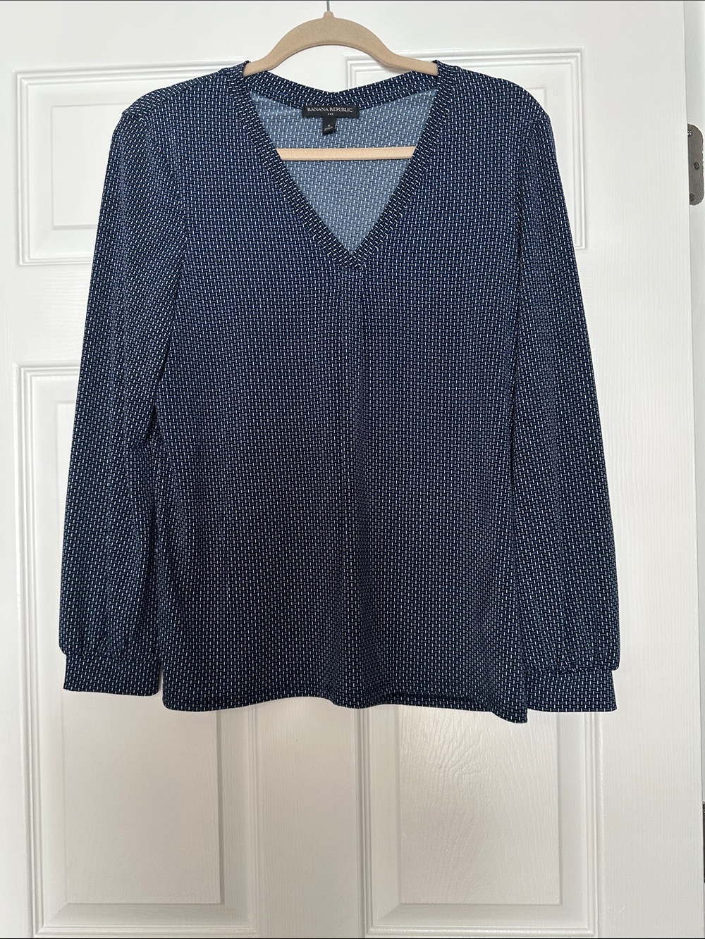 Banana Republic Geometric Long Sleeve Blouse Small